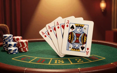 Blackjack Tisch mit perfekter 21 Hand bei Total Casino