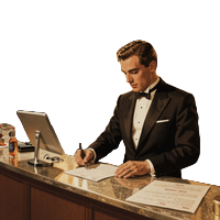 Konto erstellen Illustration im Retro Casino Stil